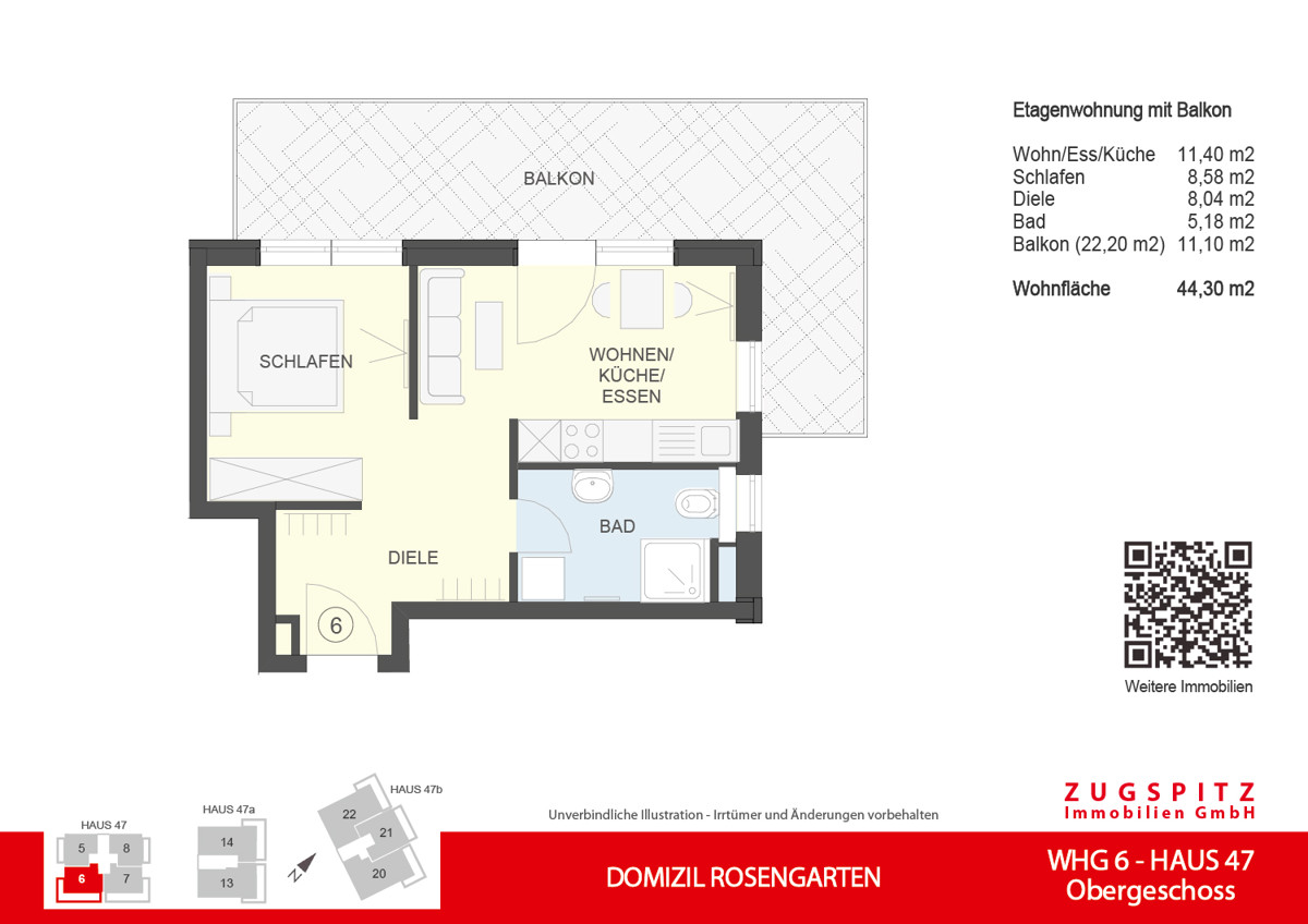 DOMIZIL ROSENGARTEN -2 Zi MIT FERIENWOHNUNG NUTZUNG -WHG06 - WHG-6_2D Grundriss (56702)