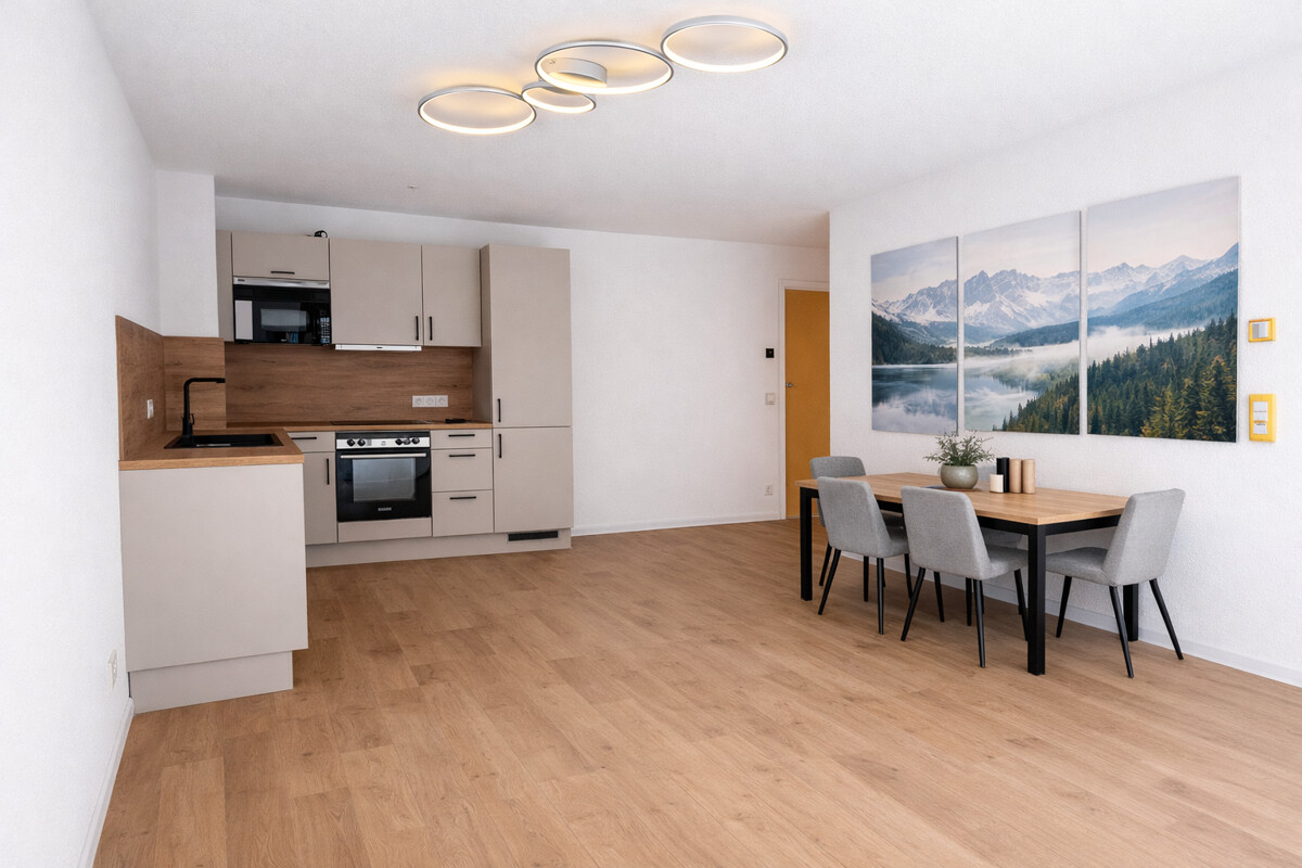 WOHNRESIDENZ PARTNACH - 3 Zi Wohnung - C08 - C08 Küche Esstisch Muster (58563)