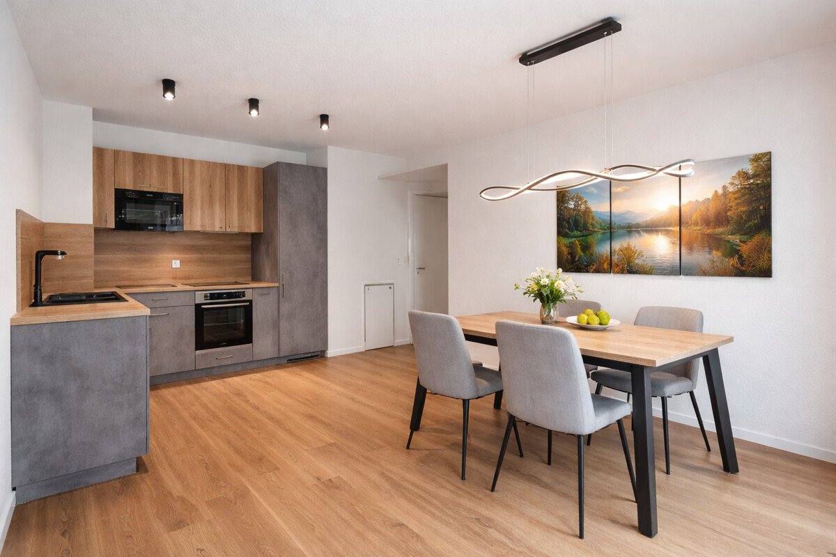 WOHNRESIDENZ PARTNACH - 3 Zi Wohnung - C09 - C09 Küche Esstisch Muster (58577)