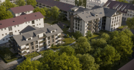Neubau 2 -Zi.- Aufzug- FB-Heizung -A12 - Vogelprespektive_Ausrichtung_Nord